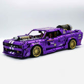 1: 8 Dodge Challenger, Pearlescent Purple Paint Customized Version (3751 Pcs)